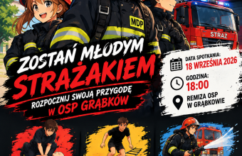 plakat w ciemnych kolorach w stylu anime z informacja o naborze do mdp